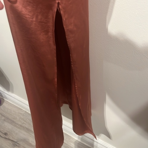 Wilfred Magdalena Satin Dress in Earthen Red - size 4 - Picture 6 of 12